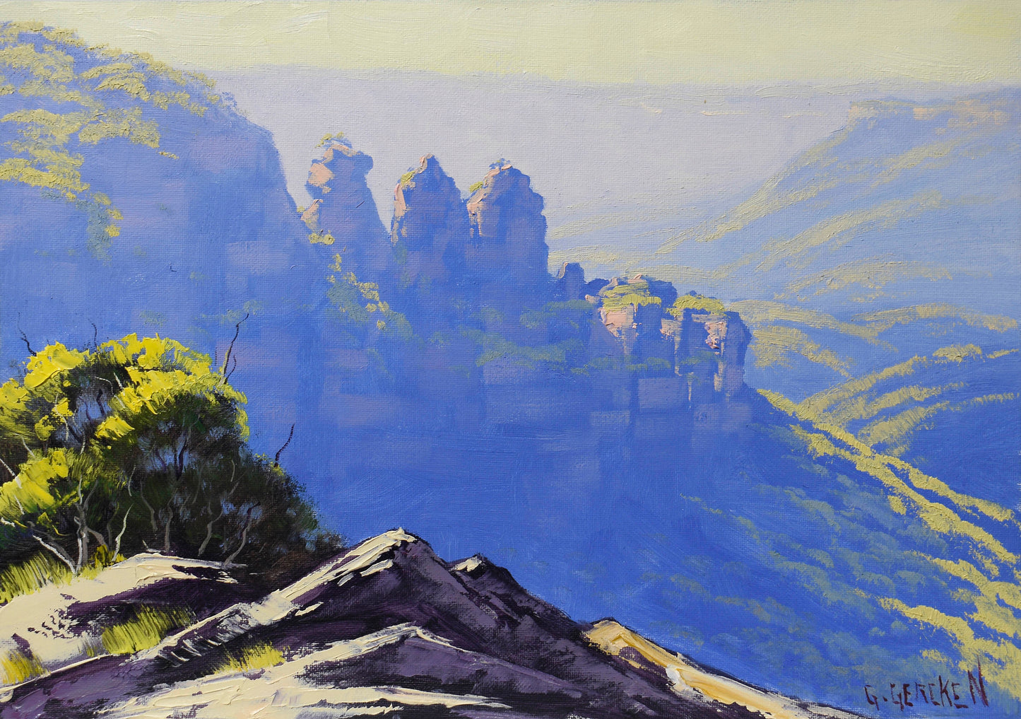Three Sisters Blue Mountains NSW Australian Landscape by Graham Gercken
