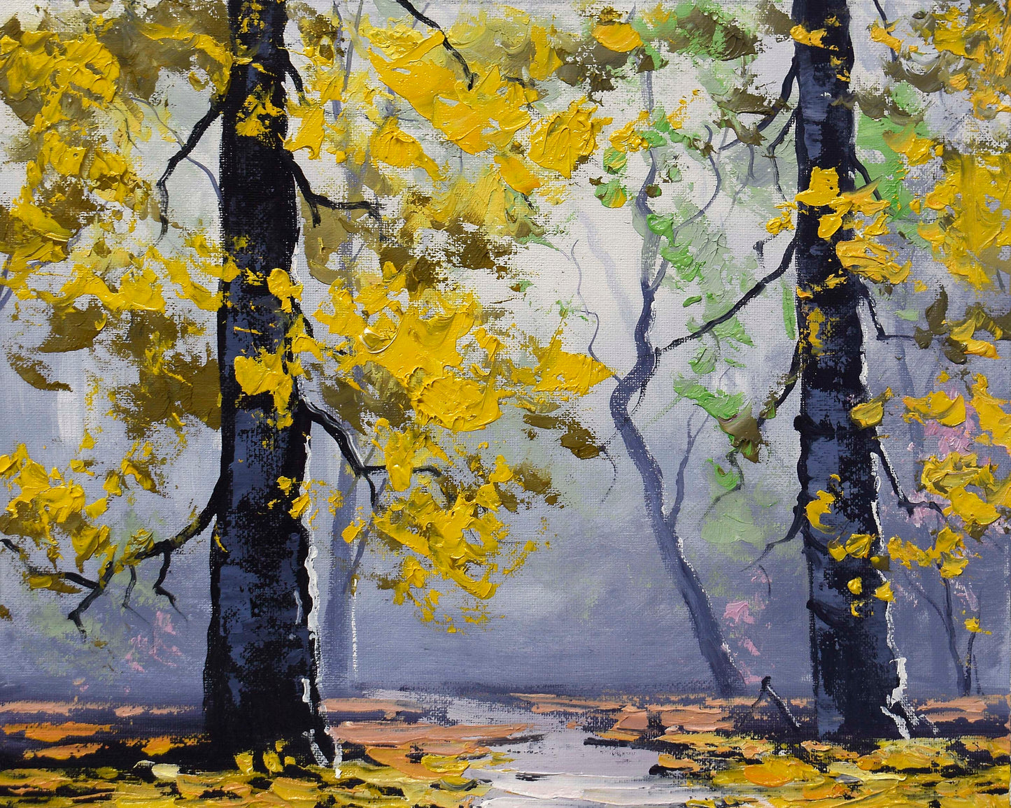 Original Framed Autumn Oil Painting Australian Landscape Wall Art by G Gercken
