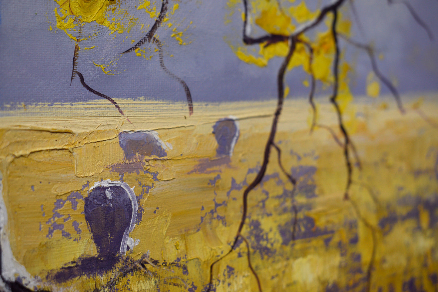 Golden Light Through Gum Trees | Original Australian Oil Painting