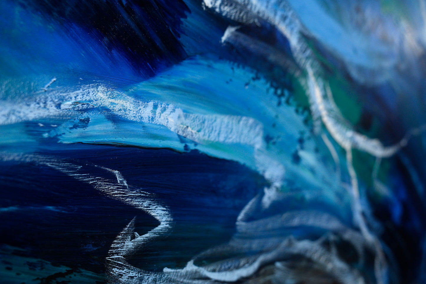 Large Abstract Ocean Wave Oil Painting (36 x 48")