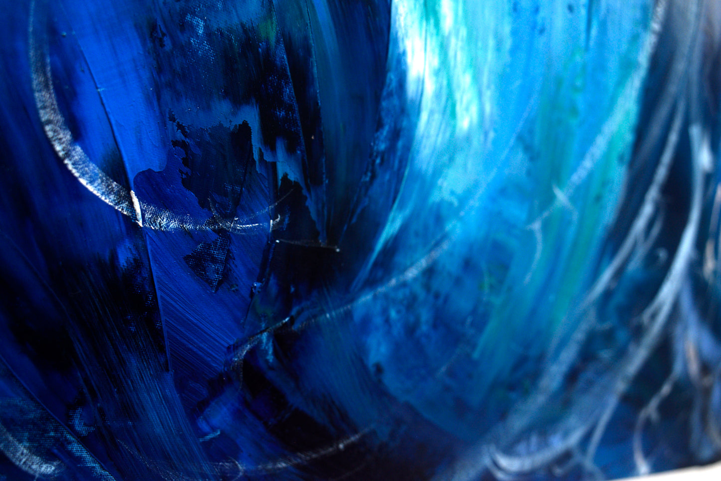 Large Abstract Ocean Wave Oil Painting (36 x 48")