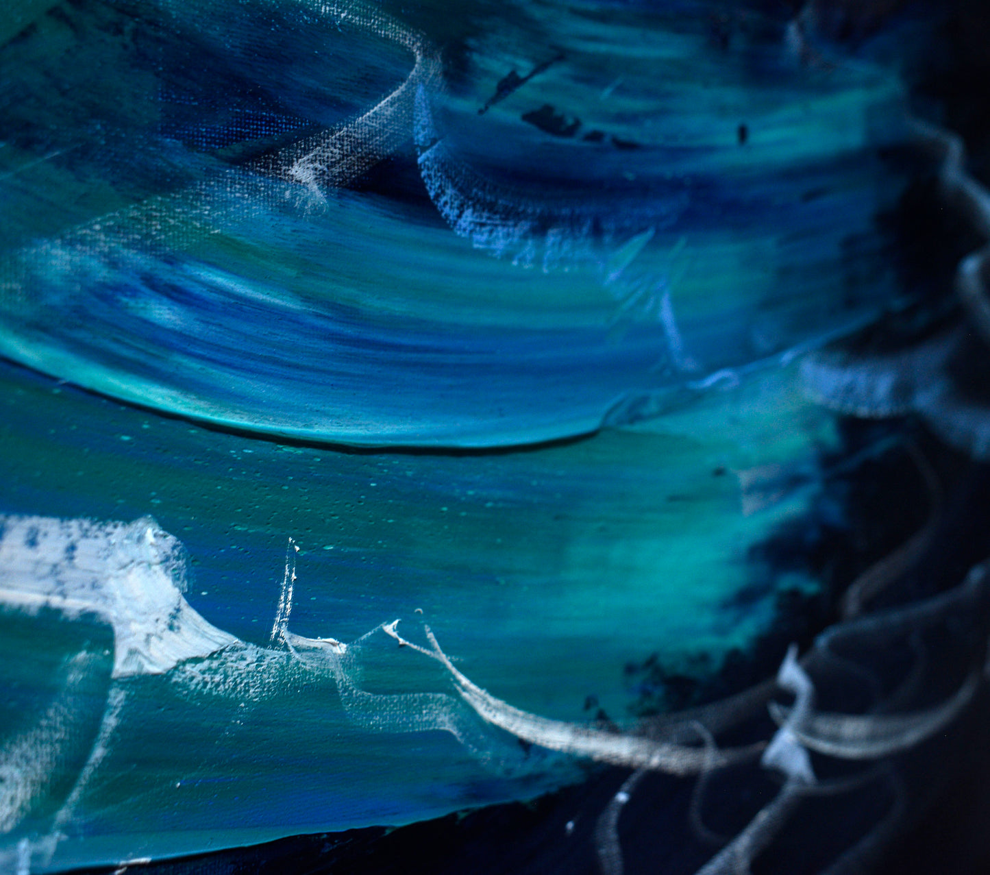Large Abstract Ocean Wave Oil Painting (36 x 48")