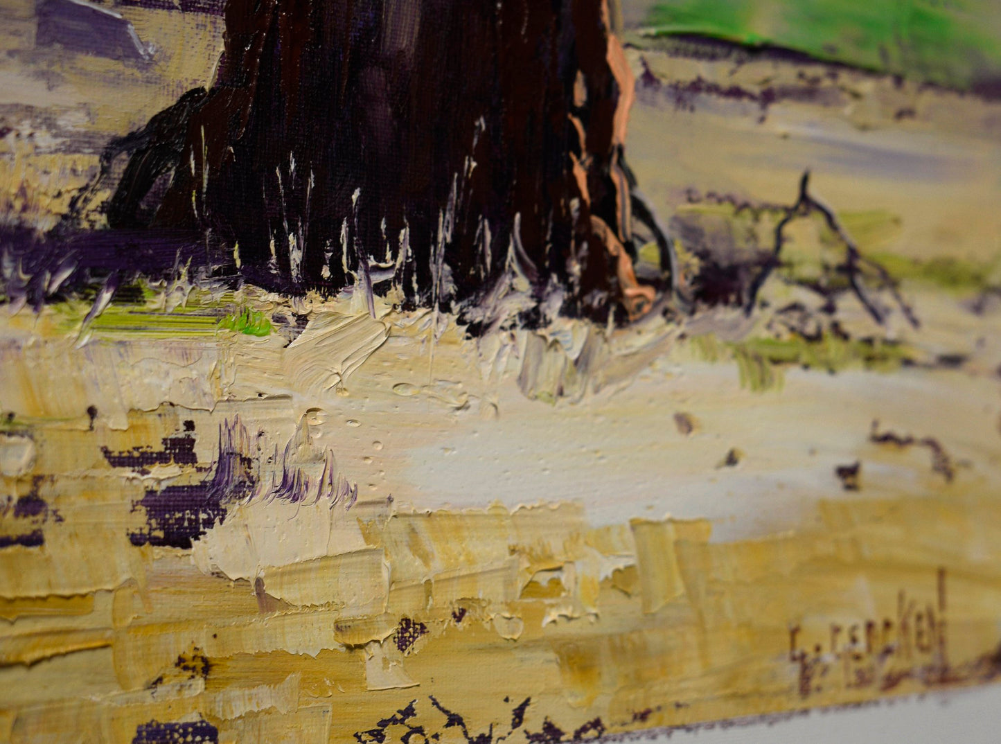 Golden Autumn Gum – Framed Original Australian Landscape Oil Painting
