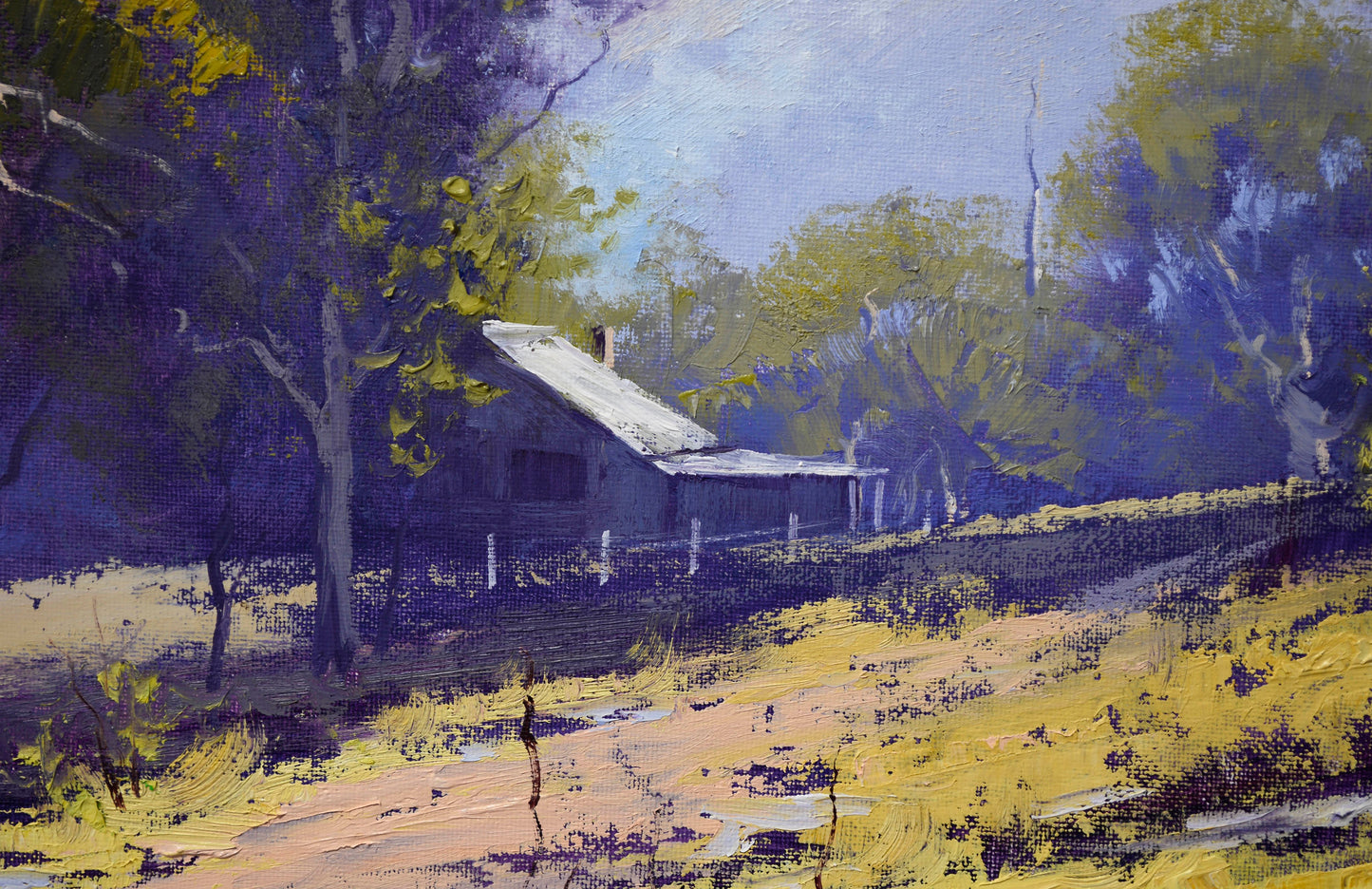 Morning Light, Sofala NSW – Original 20x16 Stretched Canvas Oil Painting