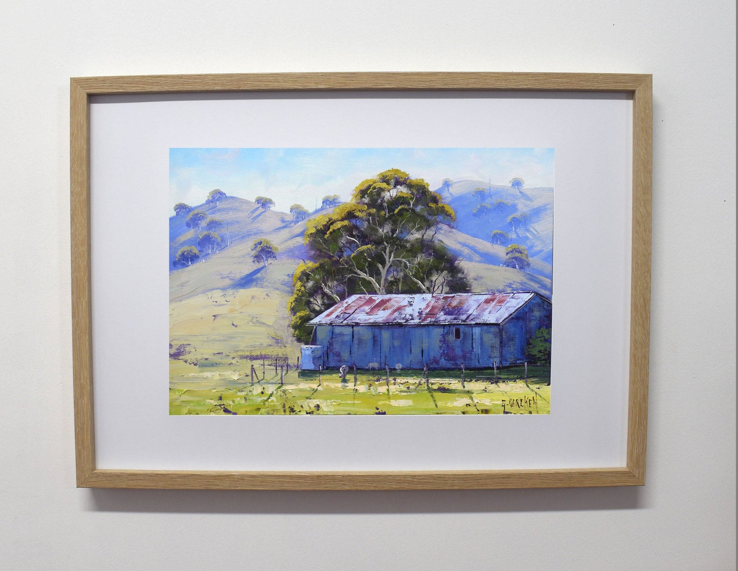Mudgee Farm Shed Framed Oil Painting | Original Australian Rural Landscape Art by Graham Gercken