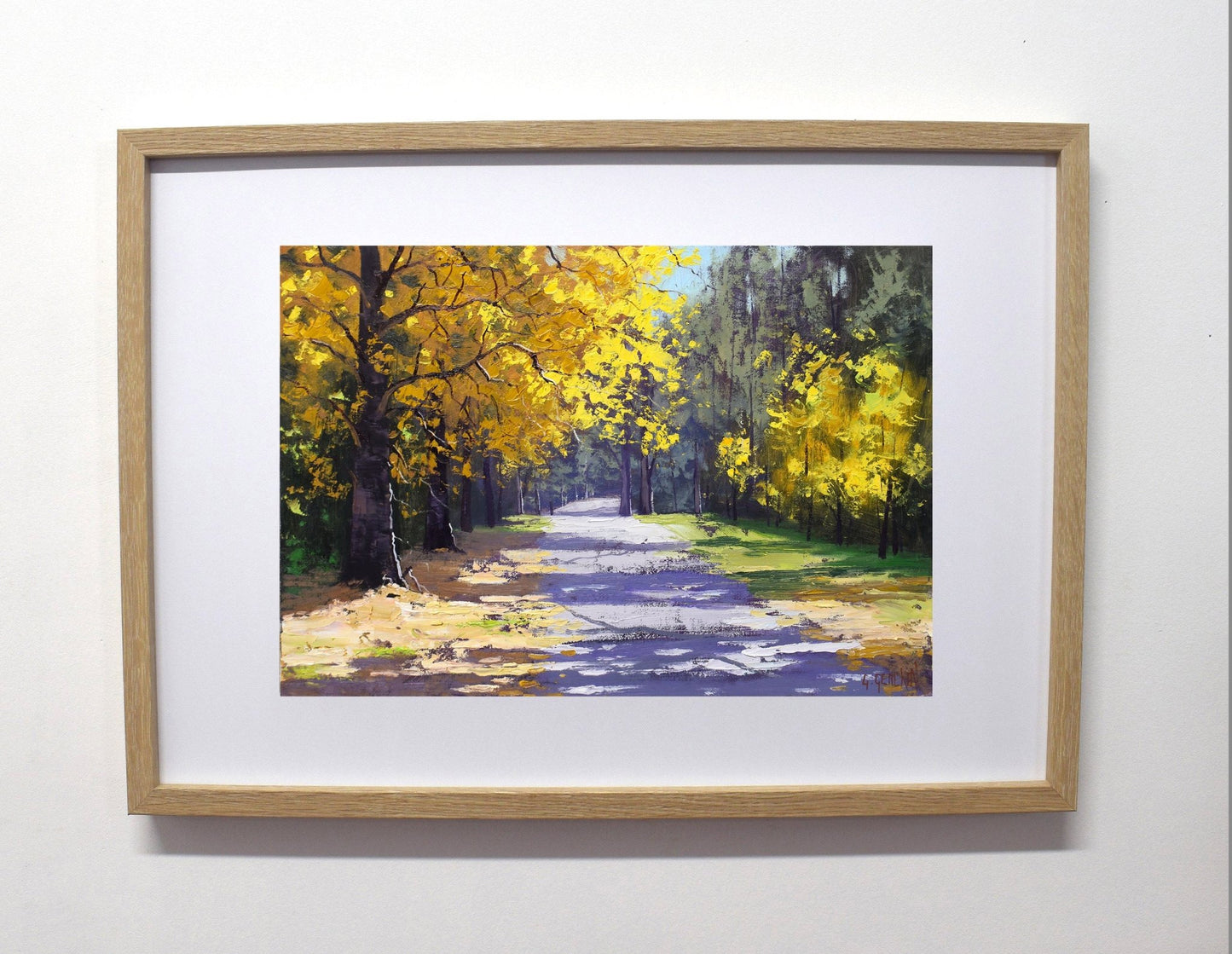 Mt Wilson Autumn Road – Blue Mountains NSW | Original Framed Oil Painting