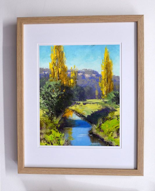 Lithgow Autumn Creek Framed Oil Painting | Australian Landscape Art by Graham Gercken