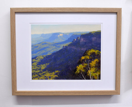 Blue Mountains Original Framed oil Painting Jamison Valley Leura Graham Gercken