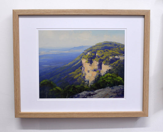 The Blue Mountains,  Katoomba framed oil painting by Graham Gercken
