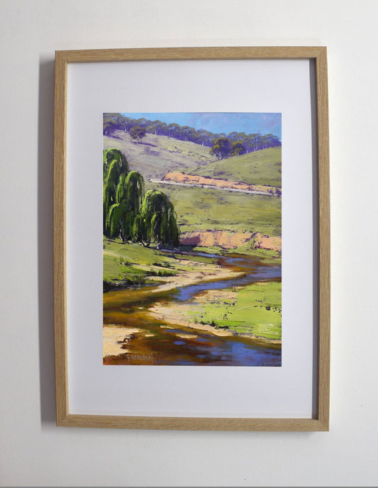 Central West NSW River Landscape Original Framed Australian Oil Painting