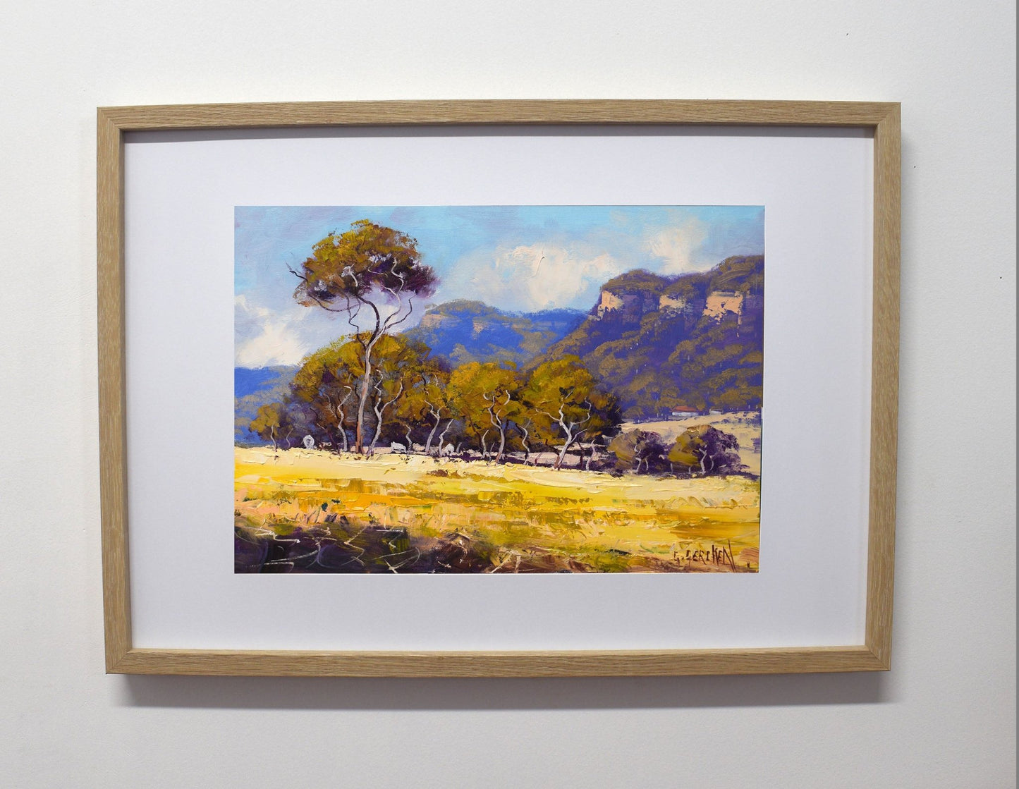 Golden Light, Capertee Valley NSW – Original Framed Landscape Oil Painting