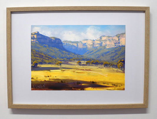 Capertee Valley Landscape – Original Framed Oil Painting by Graham Gercken