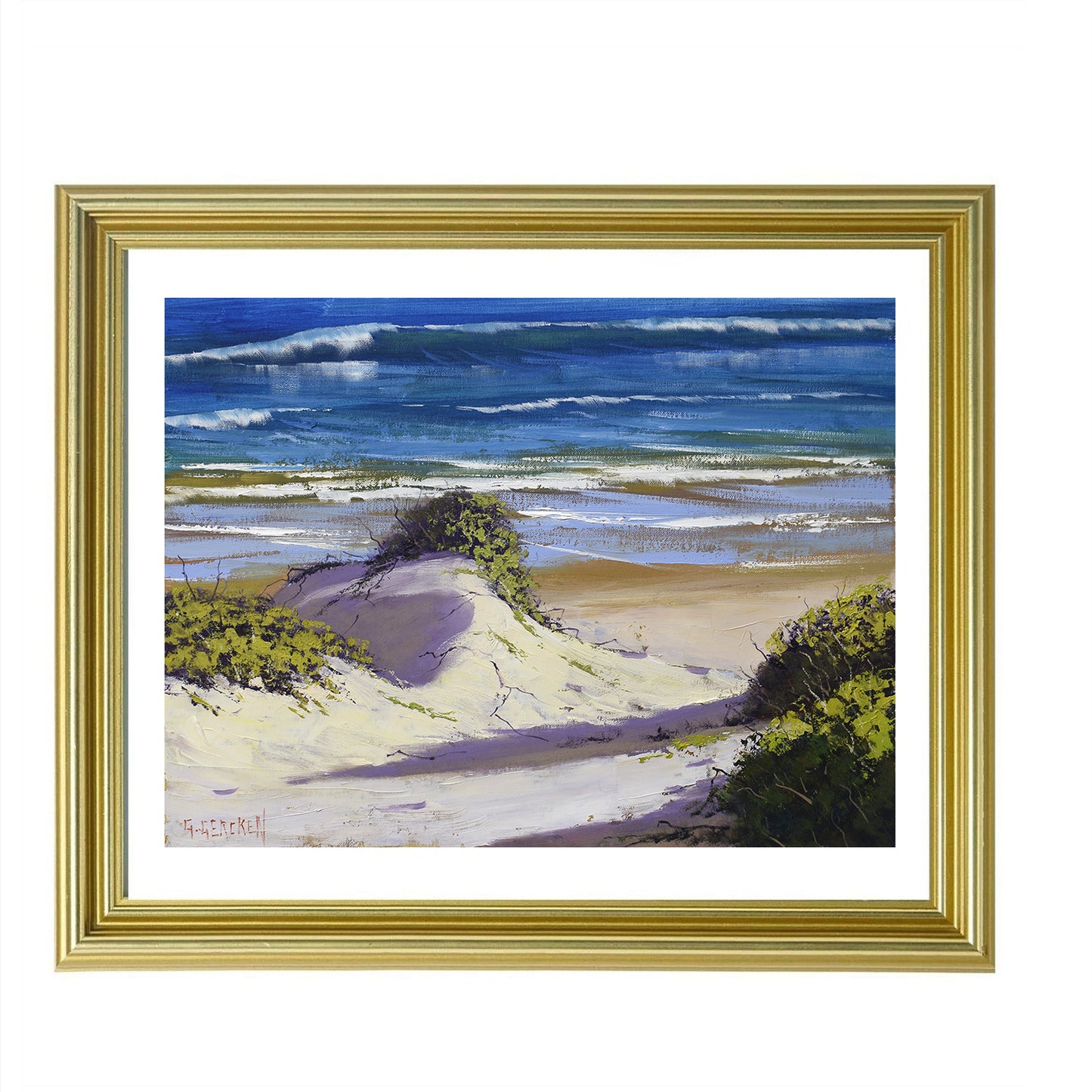 Central Coast nsw Beach Dunes  Original Painting by Graham Gercken