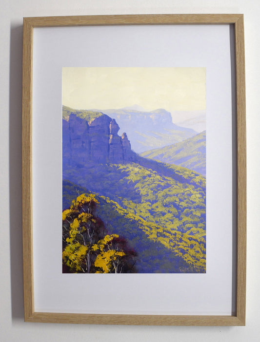 Govetts Leap Blue Mountains Framed Oil Painting | Australian Landscape Art by Graham Gercken