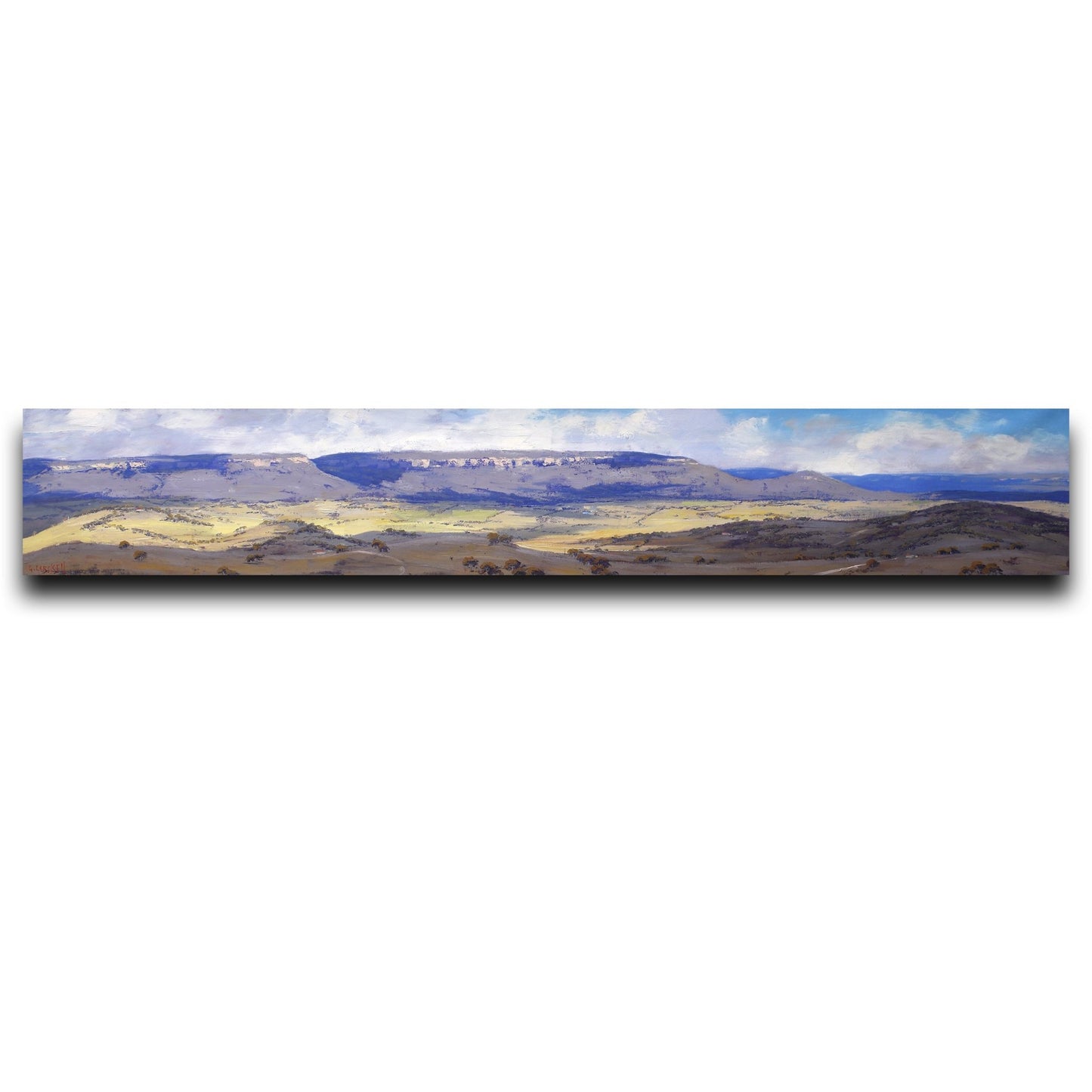Large Blue mountains Vista Painting |  Original oil on Canvas