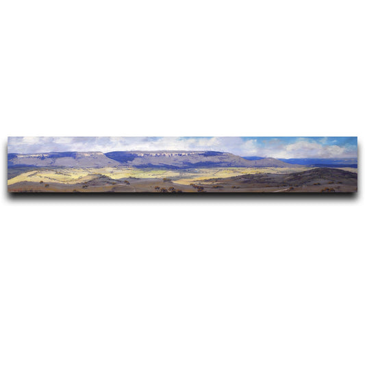 Large Blue mountains Vista Painting |  Original oil on Canvas