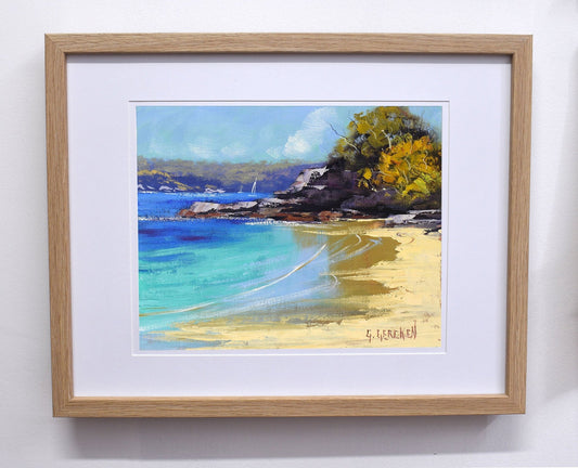 Sydney Harbour Beach Framed Painting