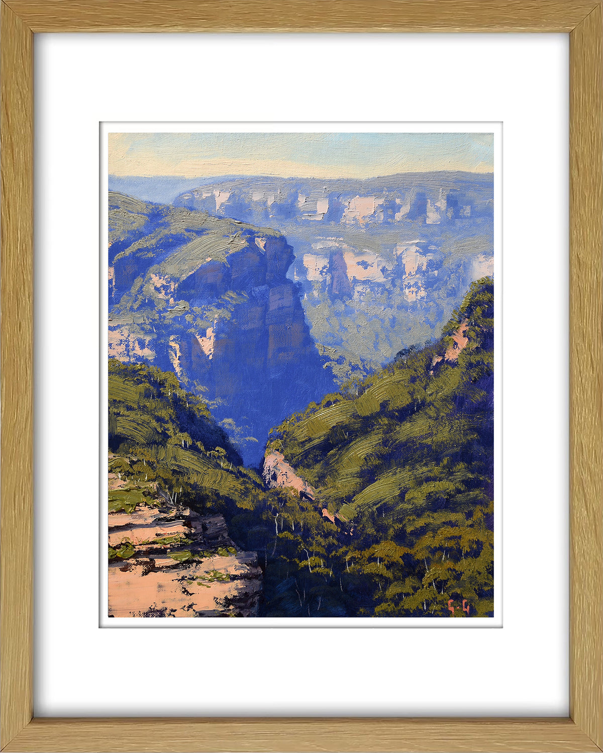Blue Mountains Wolgan Valley Framed oil on canvas