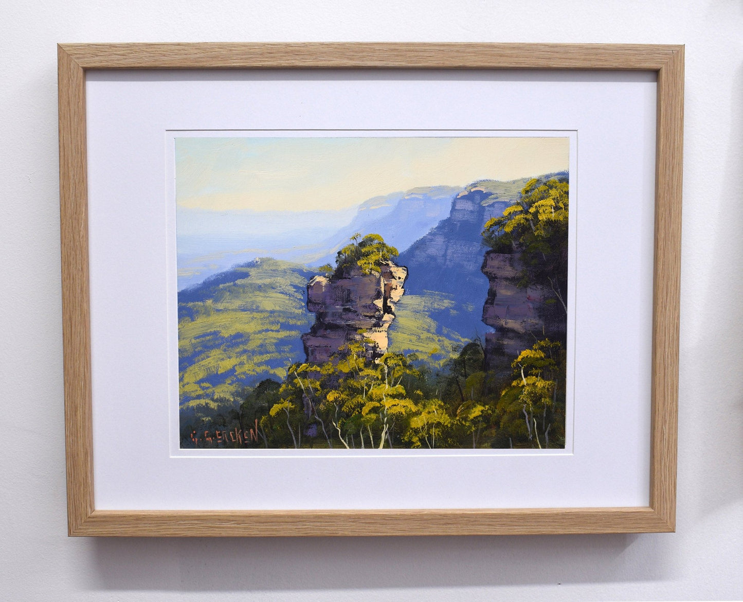 Orphan Rock, Blue Mountains – Original Framed Landscape Oil Painting