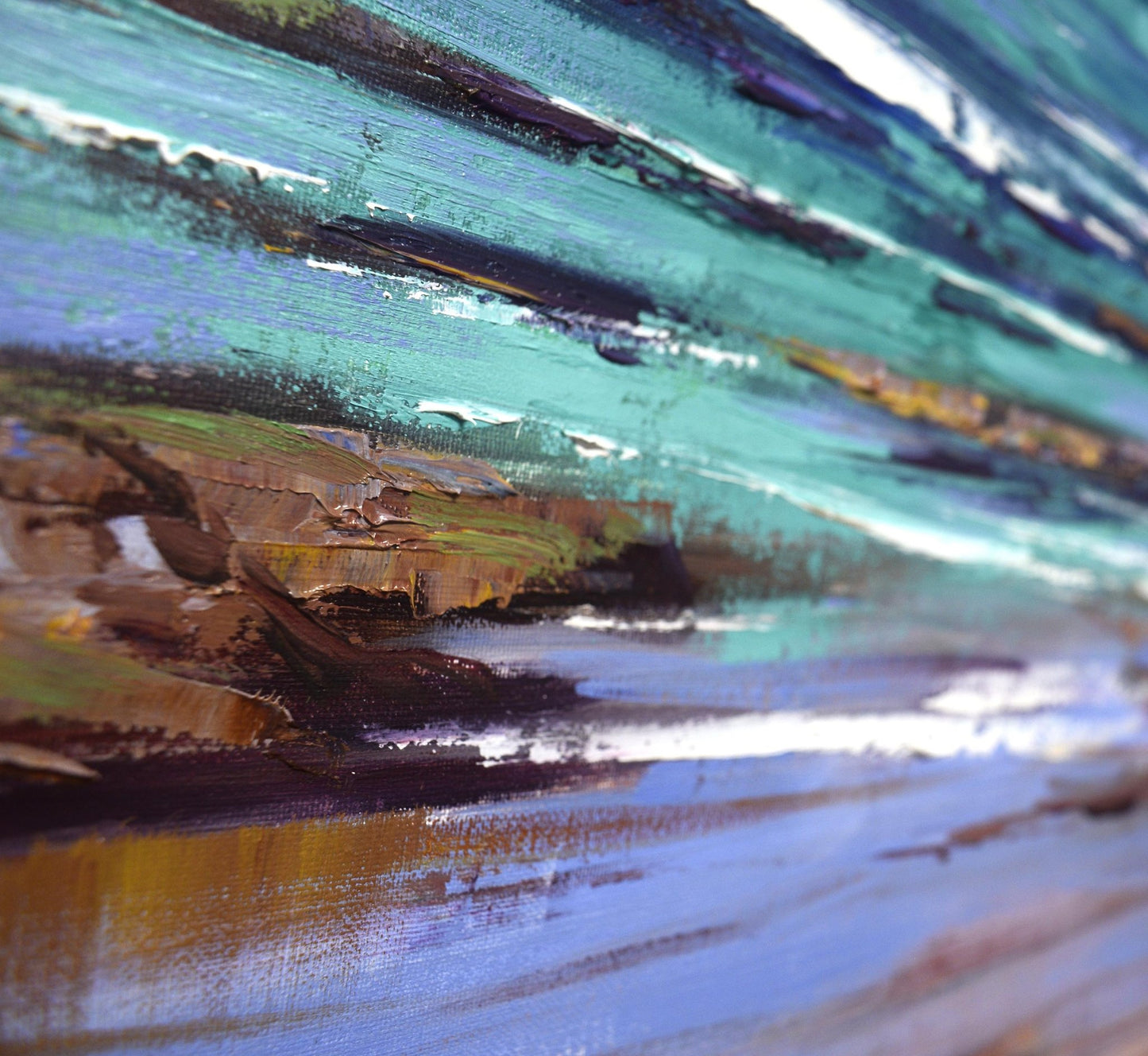 Beach shore colours Original oil Painting by Graham Gercken