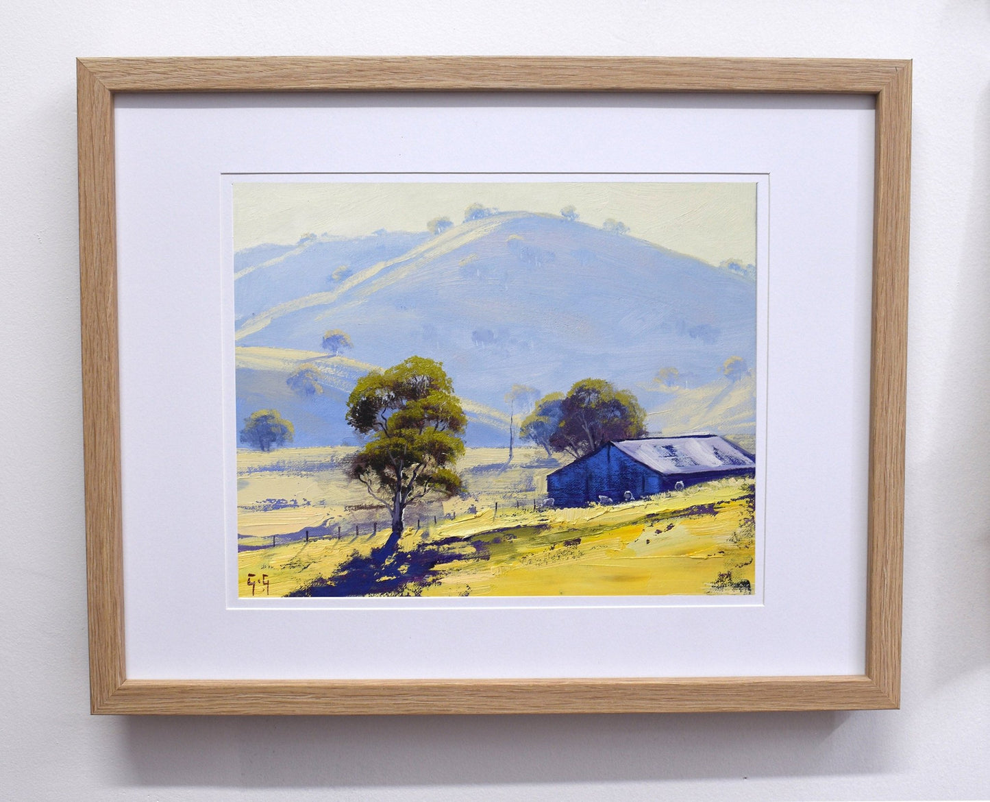 Mudgee Farmland – Original Framed Oil Painting by Graham Gercken | Australian Landscape Art
