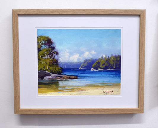Collins Beach Sydney Harbour – Original Framed Oil Painting