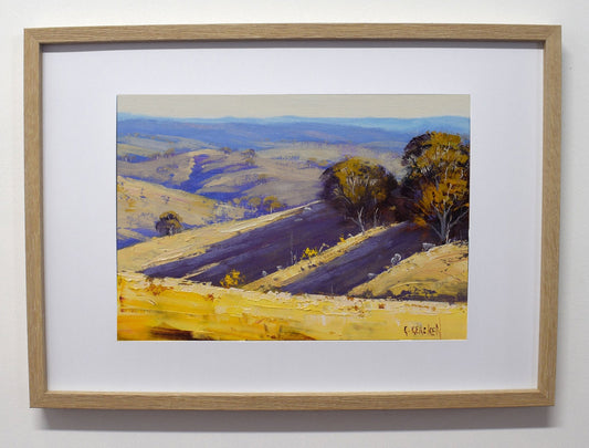 Golden Hills of Mudgee – Original Framed Landscape Oil Painting