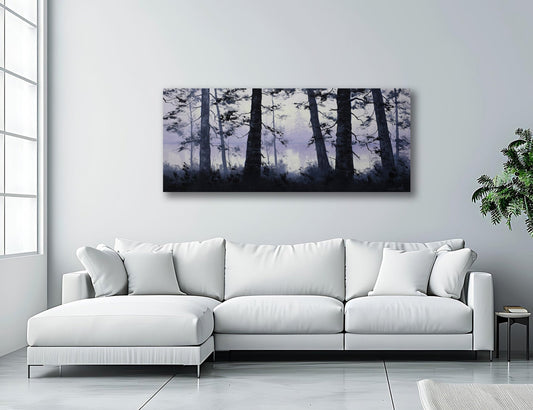 Original Lake trees oil Painting