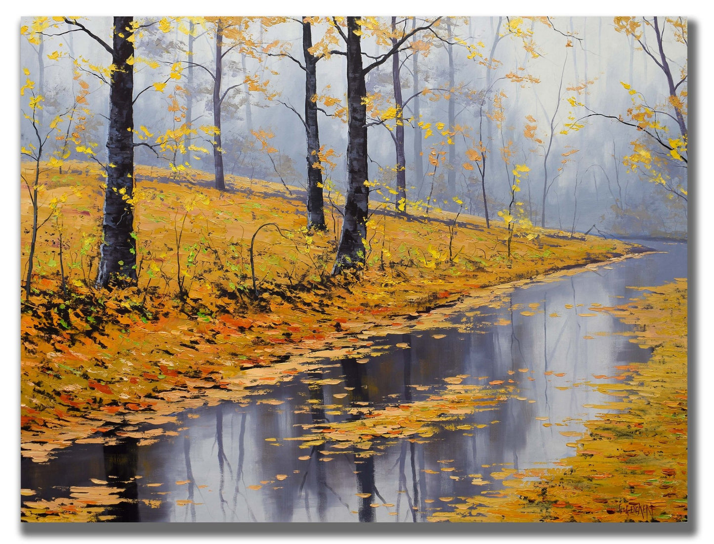 Large Autumn Trees Painting | Original Oil on Canvas