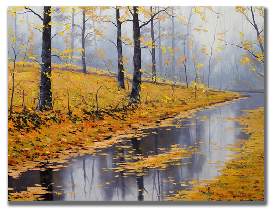 Large Autumn Trees Painting | Original Oil on Canvas