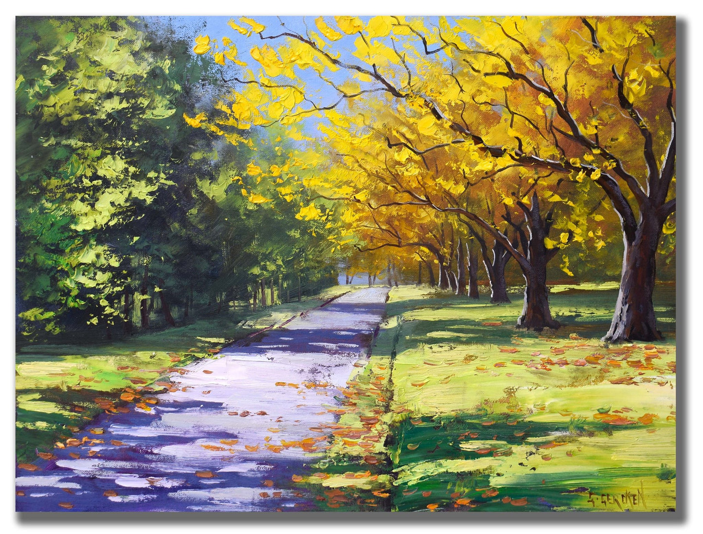 Mt Wilson Autumn Oil Painting – Australian Landscape Art, 16x12" Ready to Hang