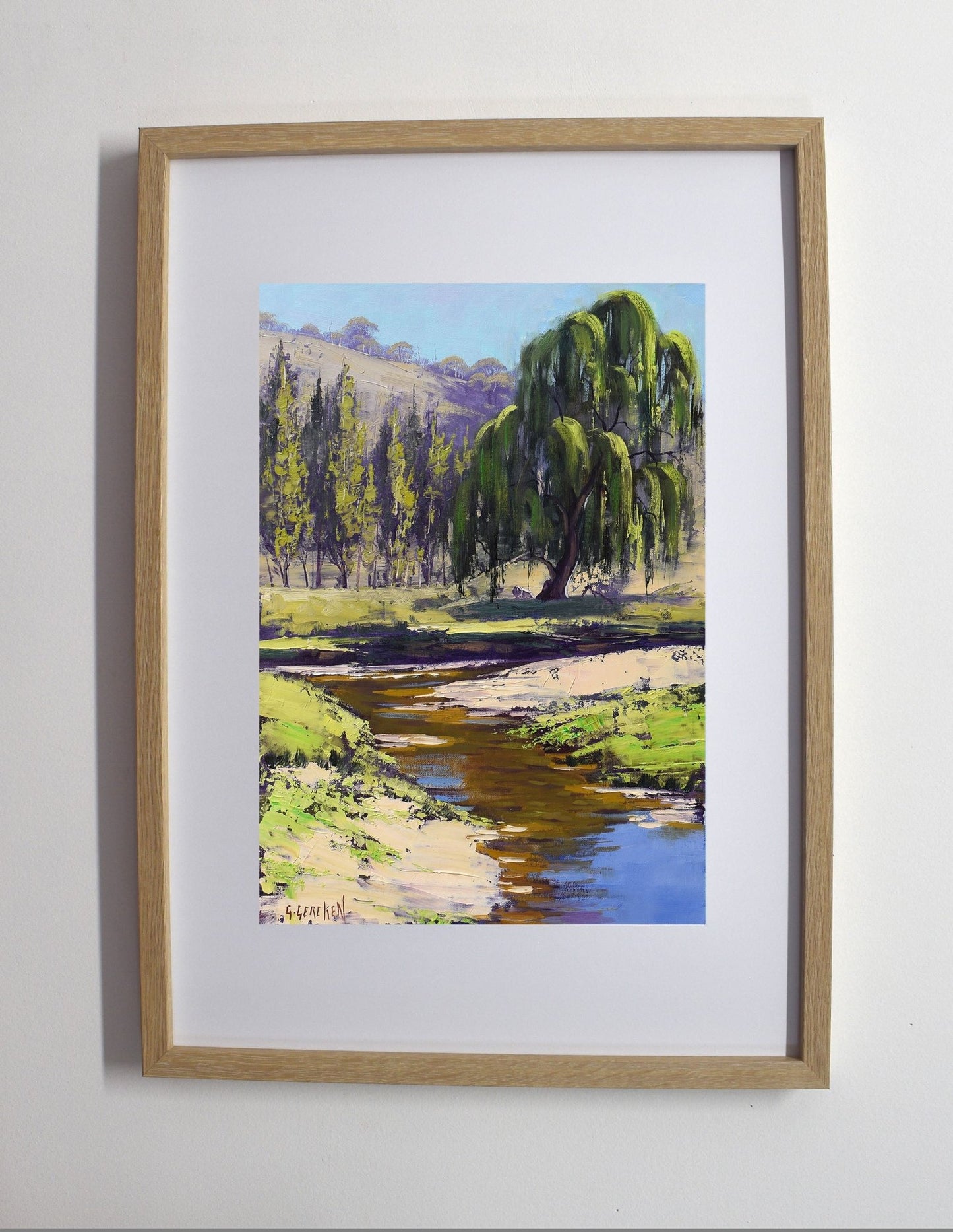 Willow Tree Along the Creek, Kanimbla Valley NSW | Framed Original Oil Painting