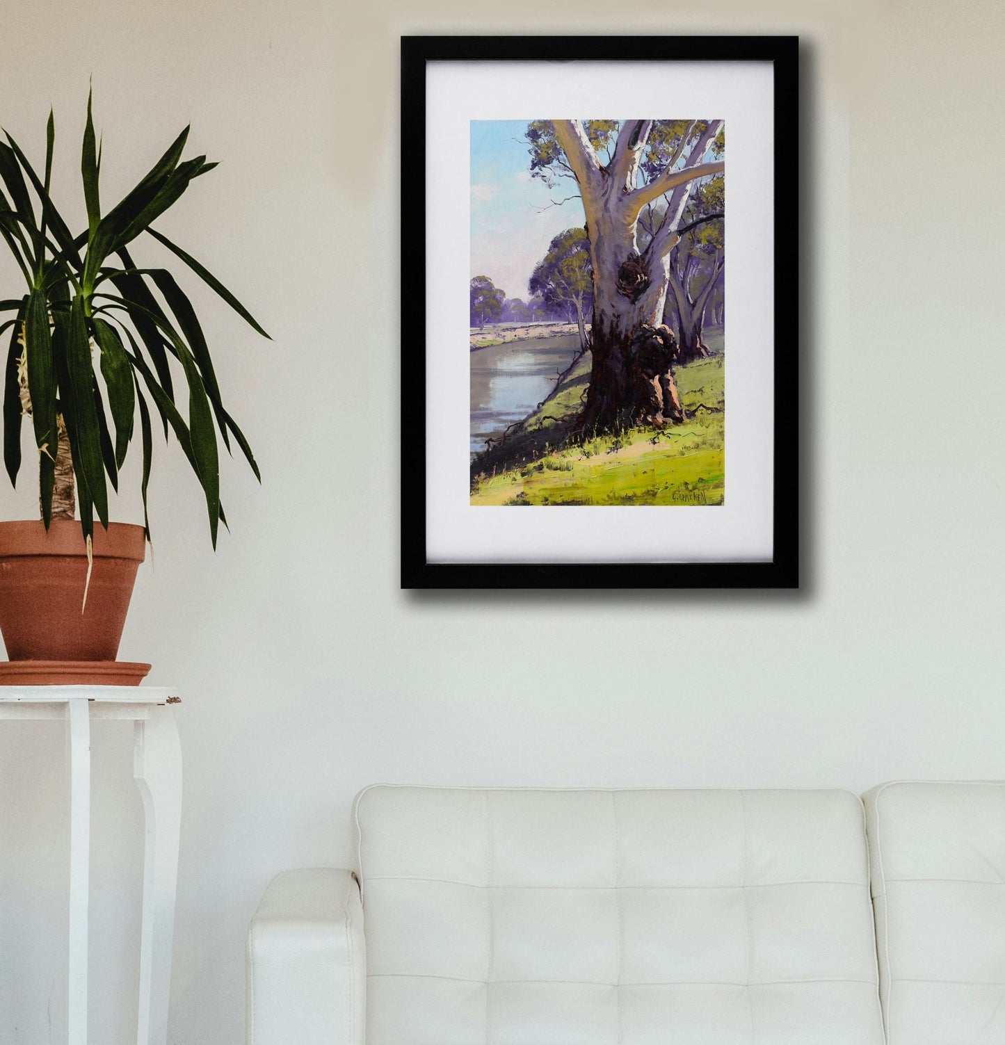 Namoi River Gum – Framed Original Australian Landscape Oil Painting