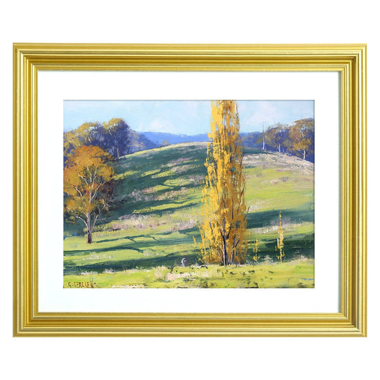 Autumn Poplar tree paining by Graham Gercken