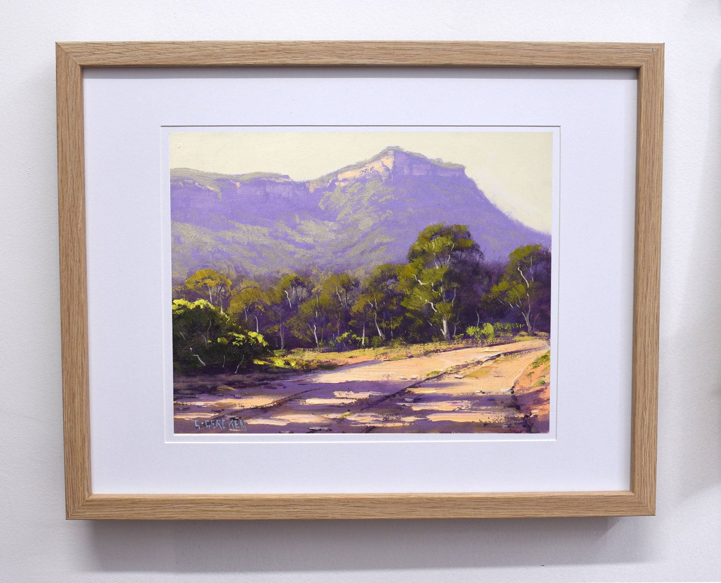 Light Across the Megalong Valley – Framed Landscape Oil Painting