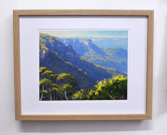 Blue Mountains Valley – Original Oil Painting on Canvas