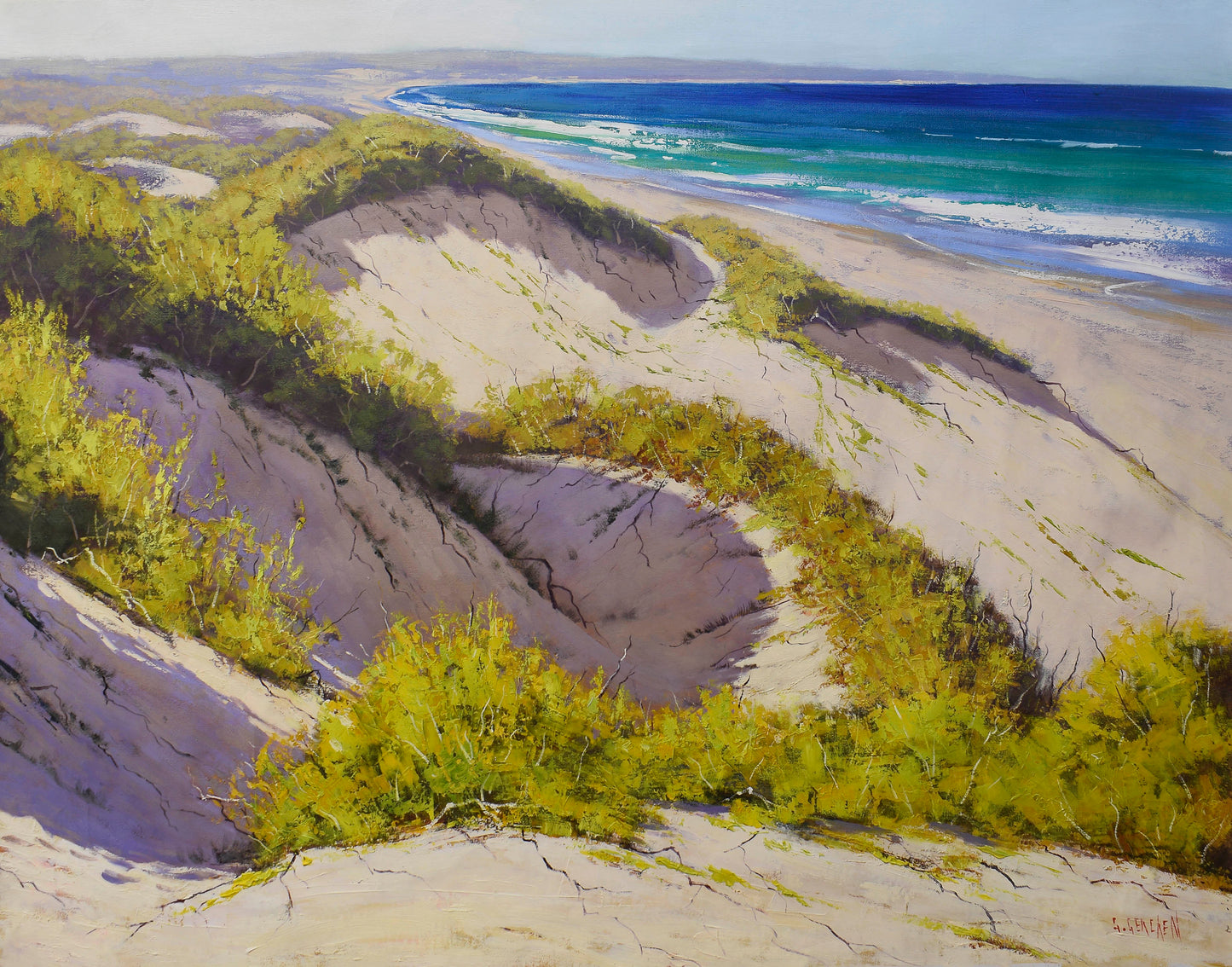Large Beach Painting Original Coastal Landscape Central Coast nsw by G gercken