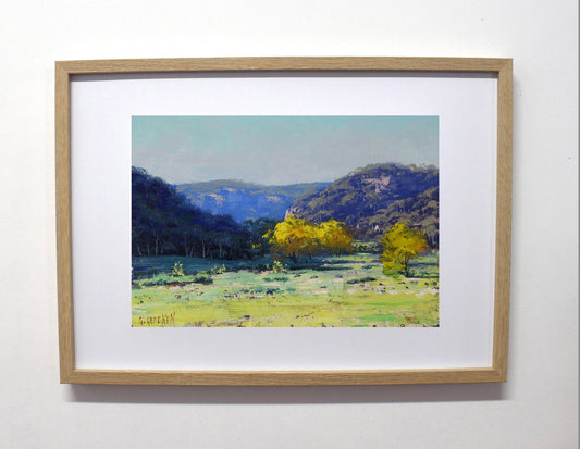 Framed Lithgow Valley Oil Painting Blue Mountains NSW Australian Landscape
