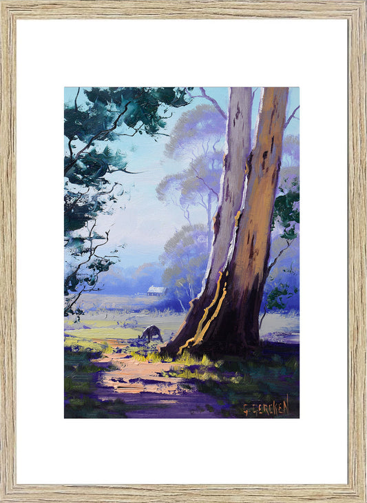 Original Gum Tree Oil Painting | Framed Australian Landscape Wall Art