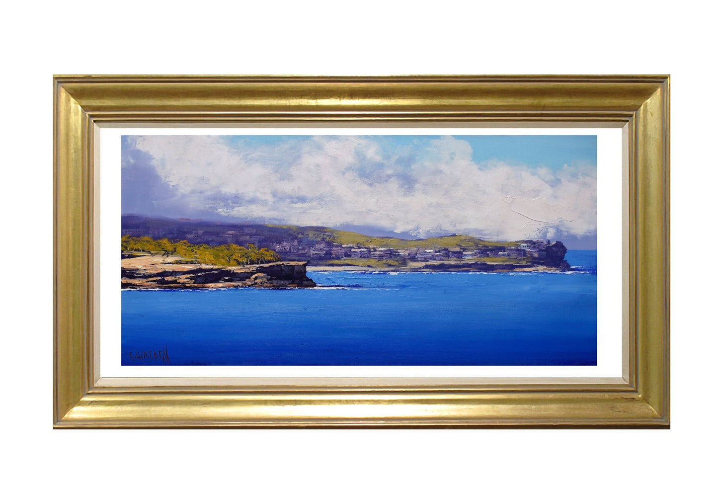 View to Bondi Beach Sydney | Original Oil Painting on Stretched Canvas