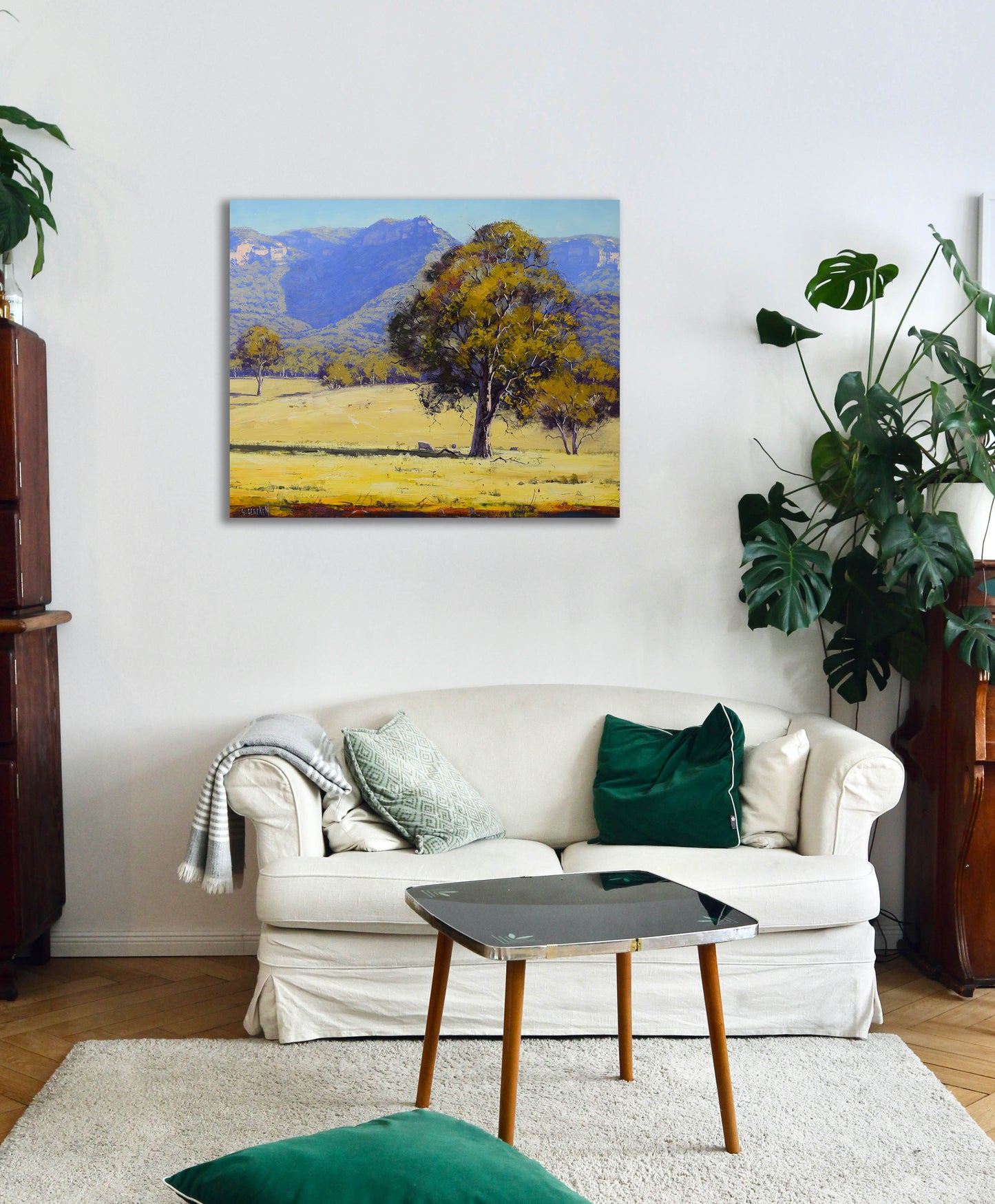 Share Gum tree Summer Australian Landscape Capertee Valley nsw Original oil Painting