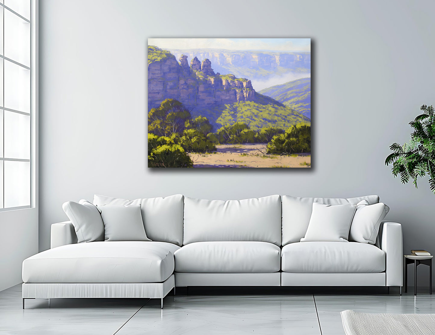 Three Sisters Blue Mountains | Original Stretched Oil Painting | by Graham Gercken