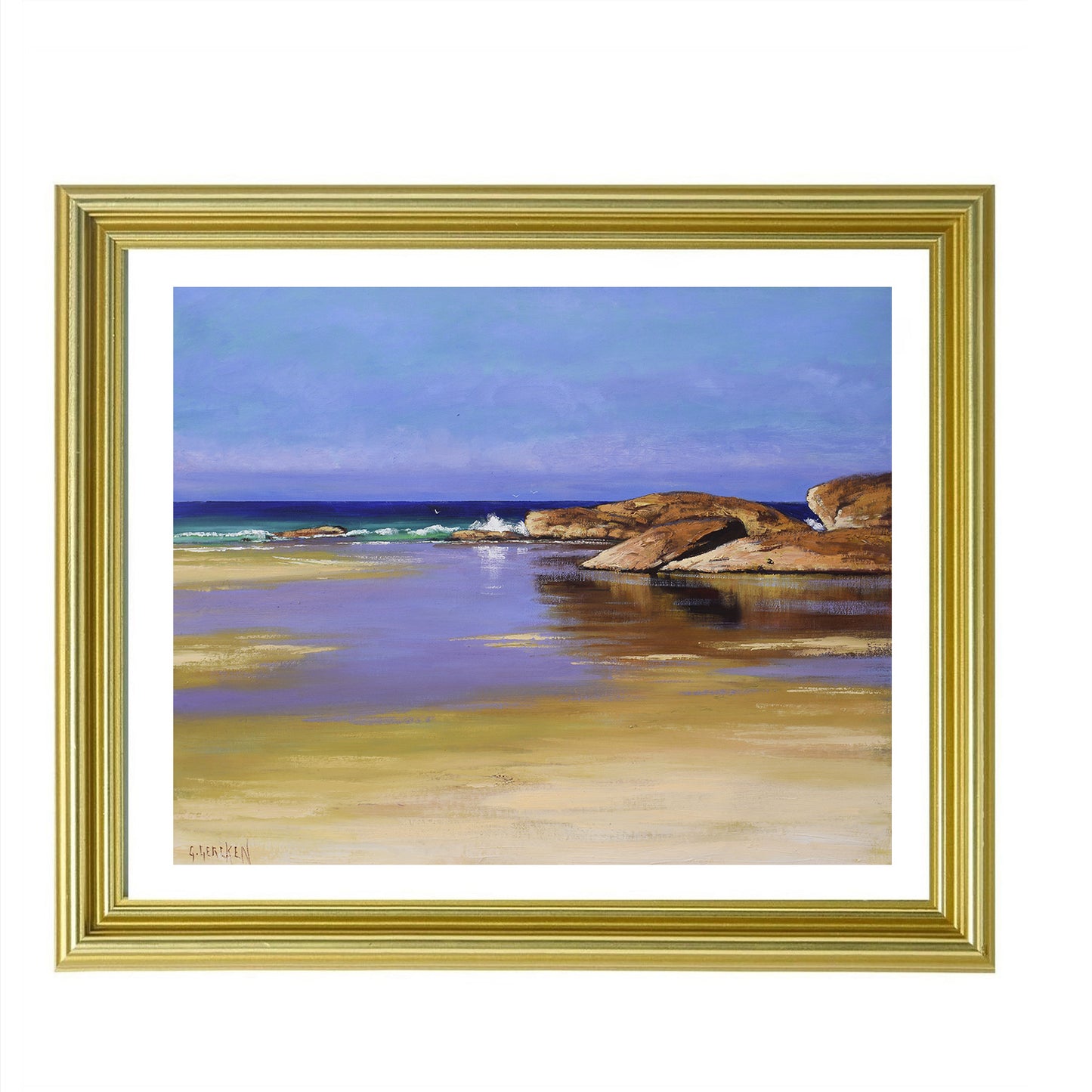 Oil painting of South West Rocks beach
