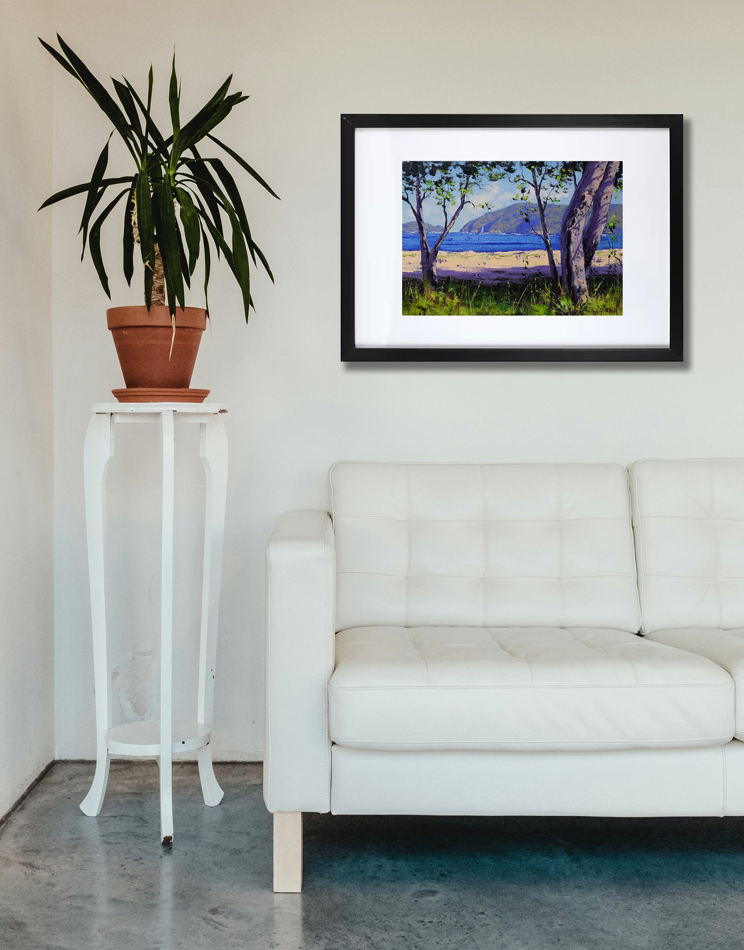 Patonga Beach Framed Oil Painting | Original Australian Coastal Landscape