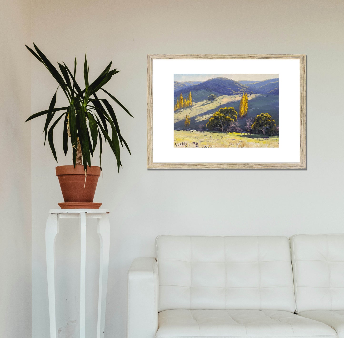 Autumn Shadows, Tarana NSW – Framed Original Australian Landscape Oil Painting