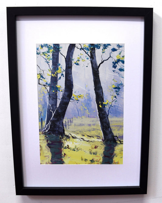 Misty Forest Morning – Framed Original Oil Painting by Graham Gercken